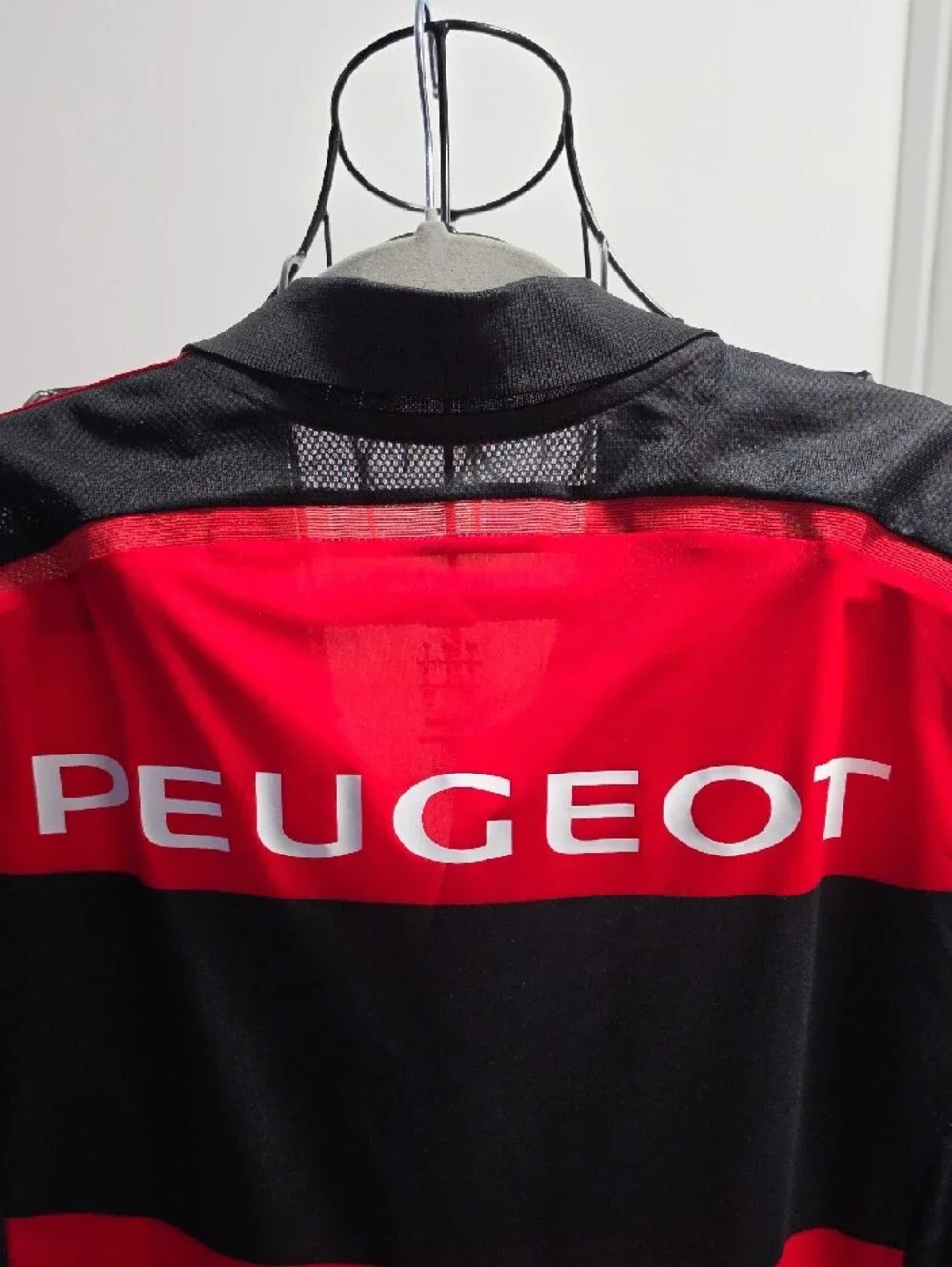 adidas Men’s Black and Red Stripe Soccer Jersey